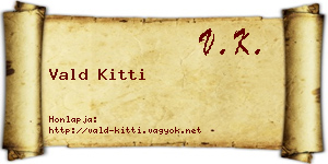 Vald Kitti névjegykártya